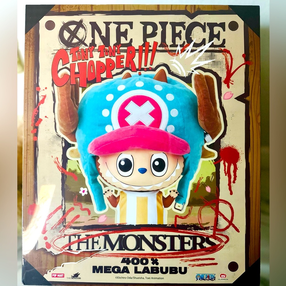 Sealed - Authentic MEGA LABUBU 400% ONE PIECE TONY CHOPPER